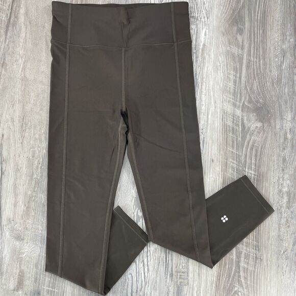 Sweaty Betty Leggings Olive Green Brown 7/8 Womens Size Medium - Picture 1 of 13